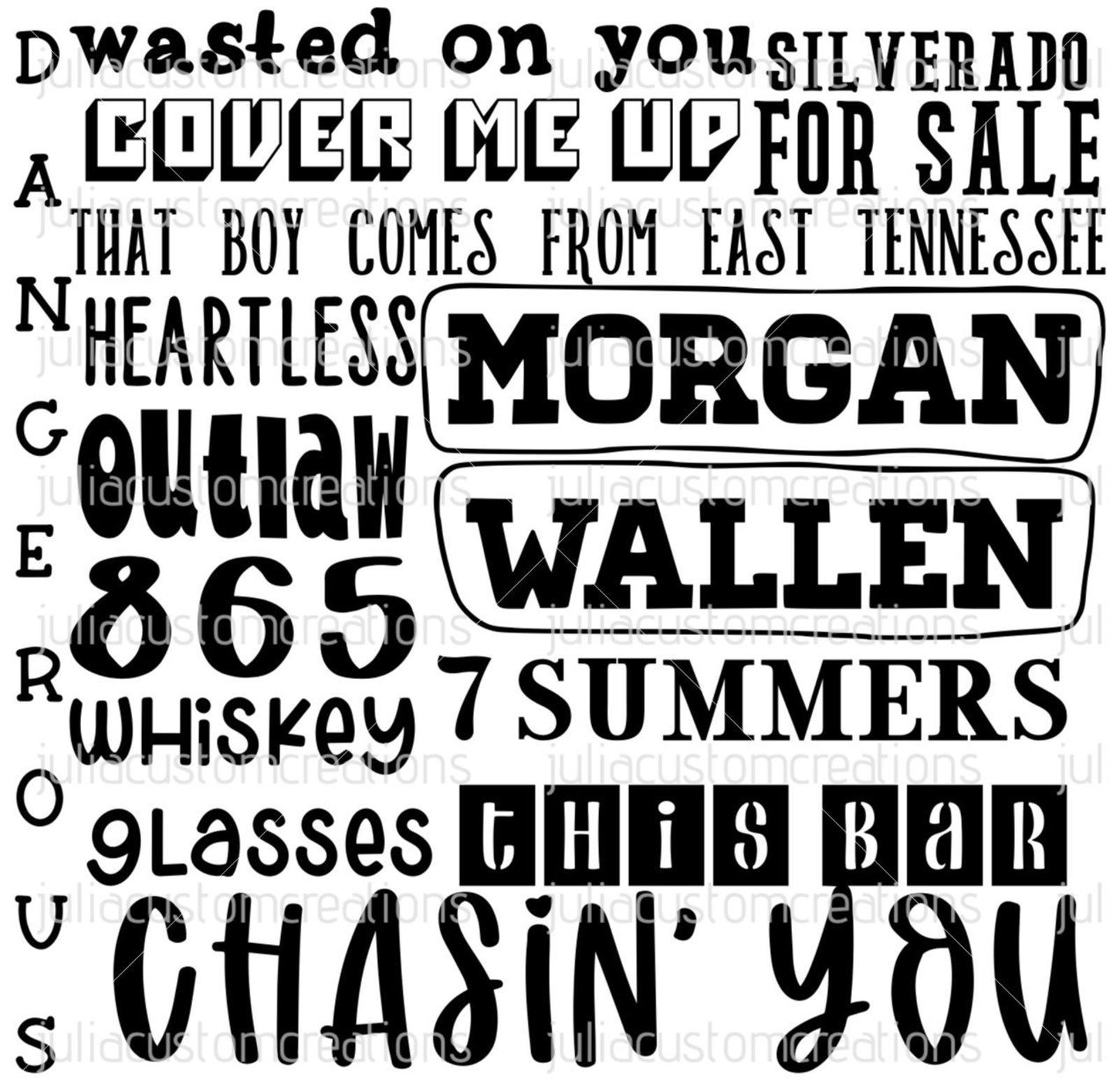 Wallen Song SVG Etsy