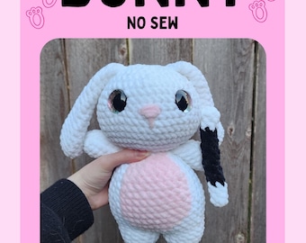 Patrón de conejito de crochet: Conejo de peluche sin costura (Patrón PDF)
