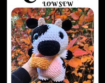 Crochet Cow Pattern: Low Sew Plushie Calf (PDF Pattern)
