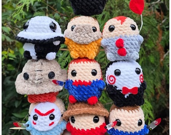 Crochet Slasher Plushie: Handmade Horror Movie Characters