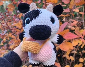 Crochet Cow Plushie: Handmade Stuffed Animal