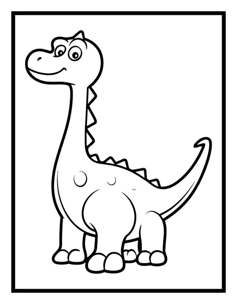 14 Besten Niedlichen Dino Malvorlagen für Kinder, Dinosaurier