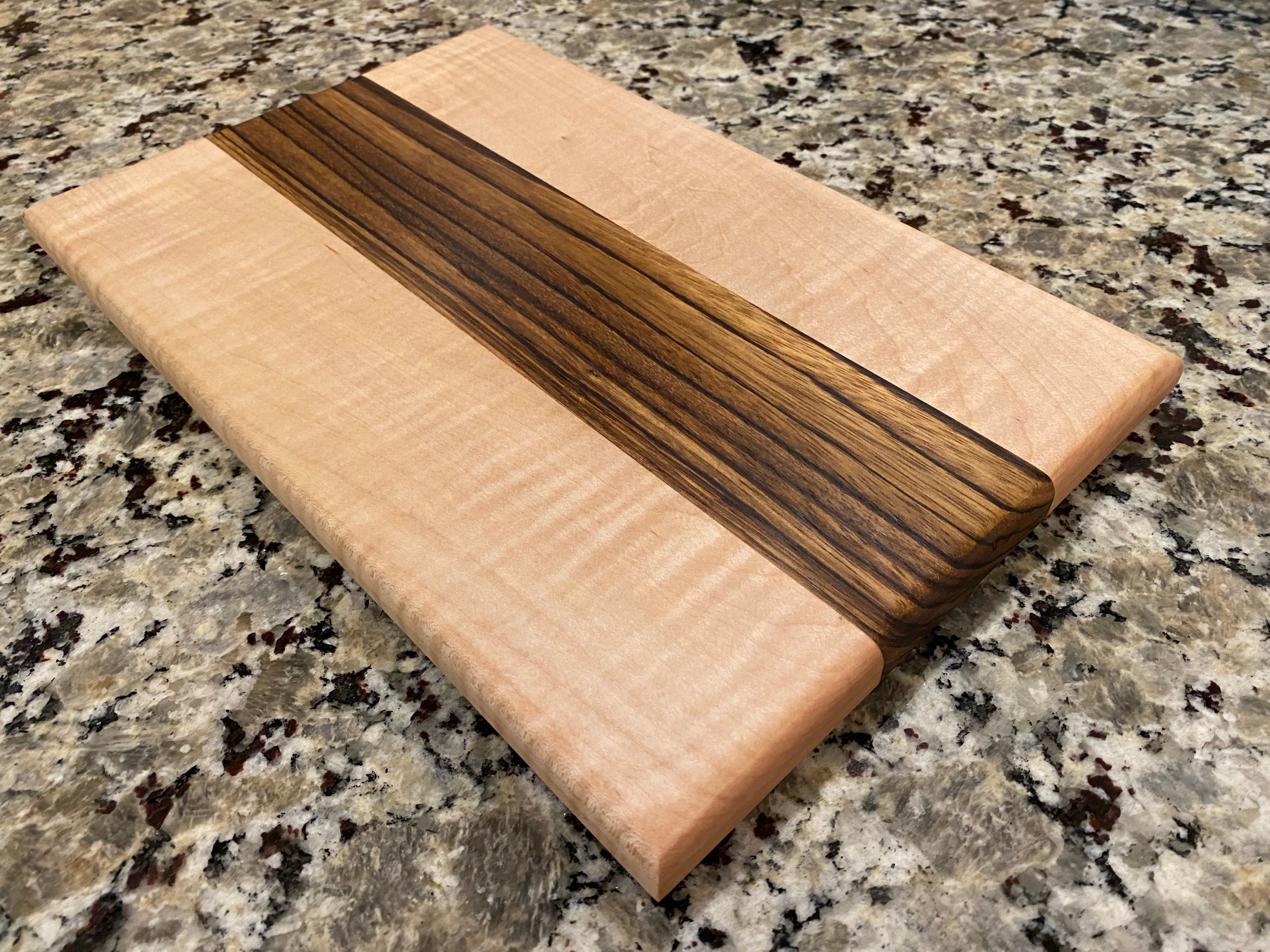Maple and Zebra Wood Charcuterie / Cutting Board, Cheese Board Etsy