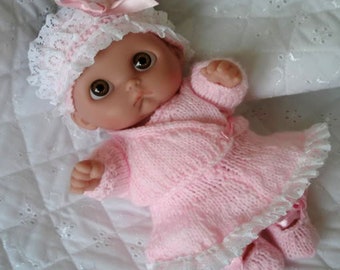 Modello di maglieria per vestiti per bambole Berenguer per 8,5 L'l Cutesies, Set Ballerina, Download digitale, modello UK