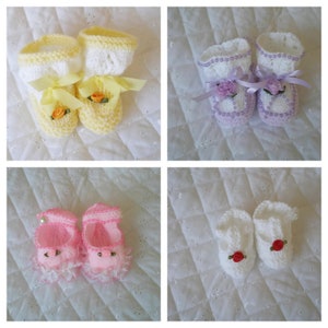 Baby Shoes knitting pattern, Reborn Doll bootees, 20-22 inch doll, 0-3 month, digital download