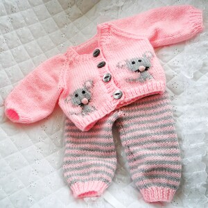 Knitting Pattern Baby Mouse Jacket, Hat, Boots, 0-3 Months Baby, 17 ...