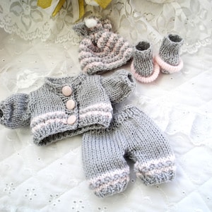 Berenguer Dolls 5-8 inch knitting pattern pram dress sets, pdf Digital Download image 8