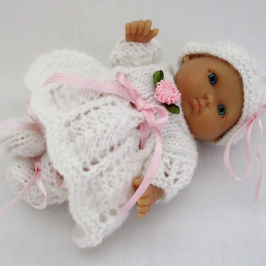 Berenguer Dolls 5 Inch Knitting Pattern, Dress Hat Shoes Knickers, PDF Digital Download, UK