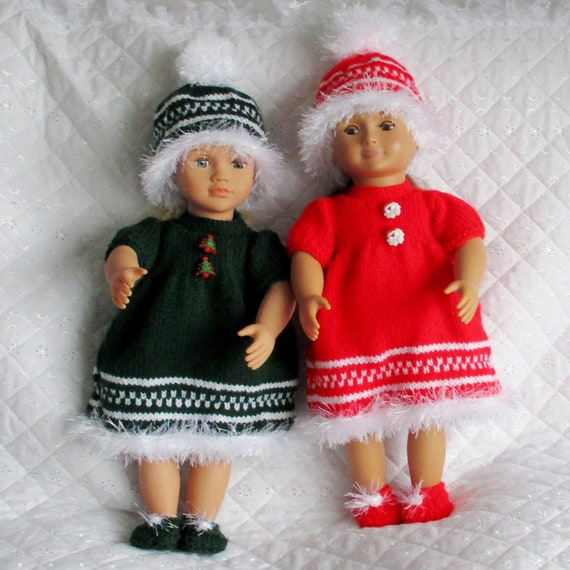 our generation christmas dress Dolls Clothes Knitting Pattern for 18