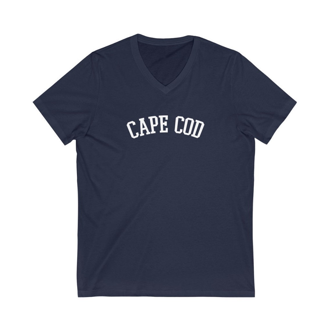 Cape Cod Vneck Tee Cape Cod Tshirt Cape Cod Massachusetts Etsy