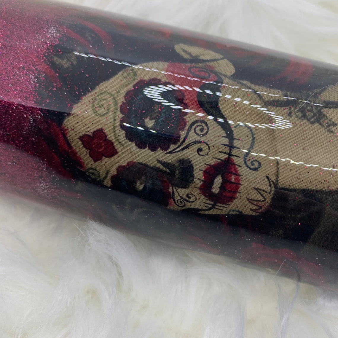 Sugar Skull Tumbler this style can be personalized Etsy