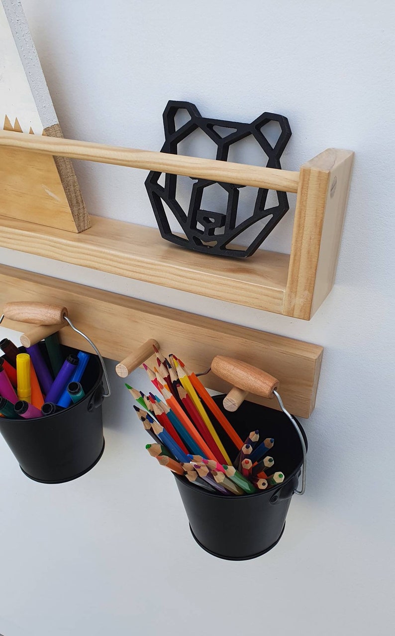 Kids Bookshelf Peg Rail Wood Nursery Shelf Floating Etsy Australia