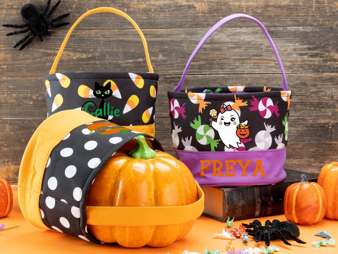 Custom Trick or Treat Bag Trick or Treat Bucket Halloween - Etsy