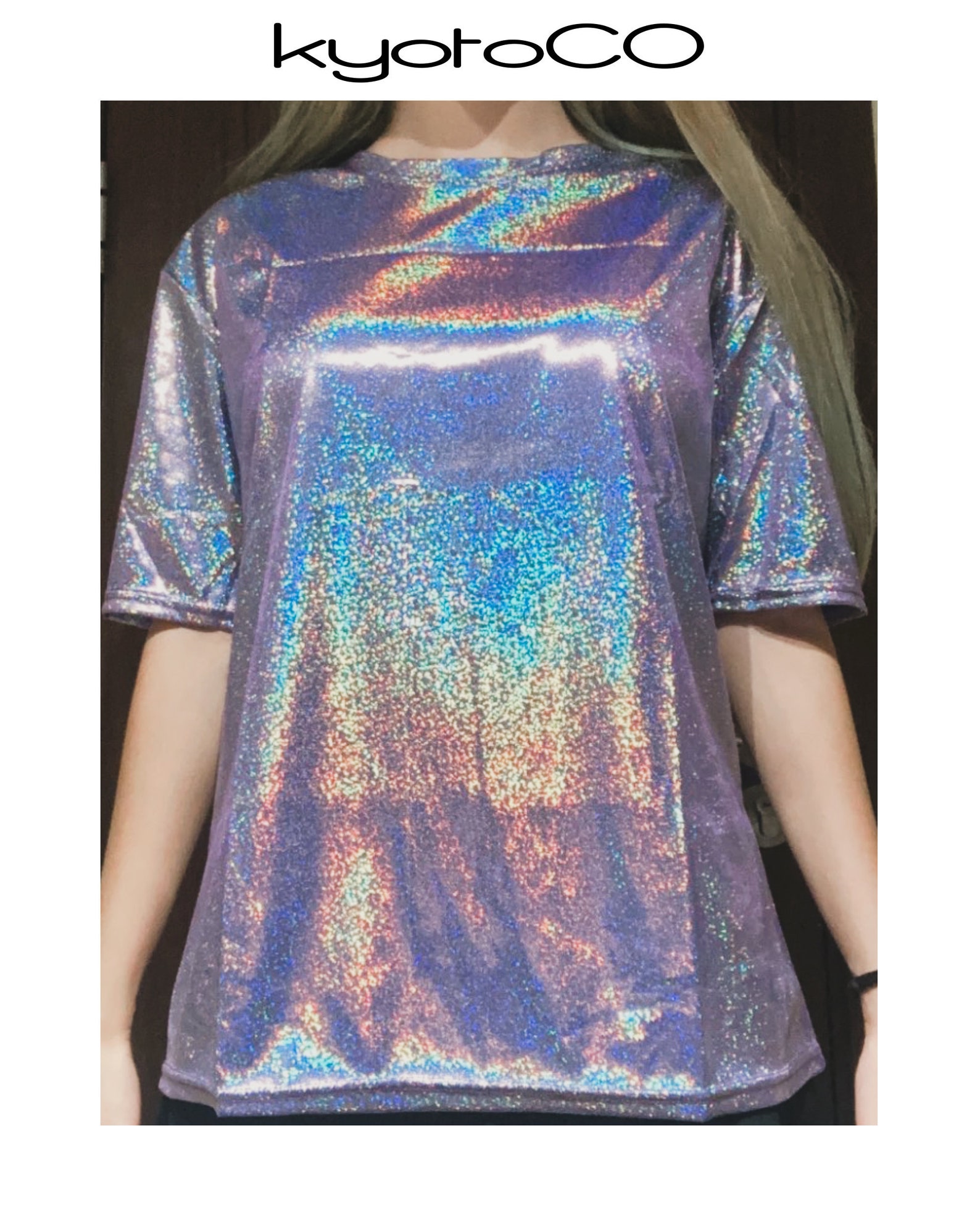 Women's Holographic T-Shirt 2020 Fashion Nova Glitter | Etsy