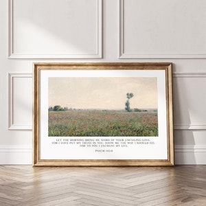 Your Unfailing Love Psalm 143:8 Christian Wall Art, Bible Verse Wall Art, Scripture Art Print, Landscape Christian Decor, Christian Artworks