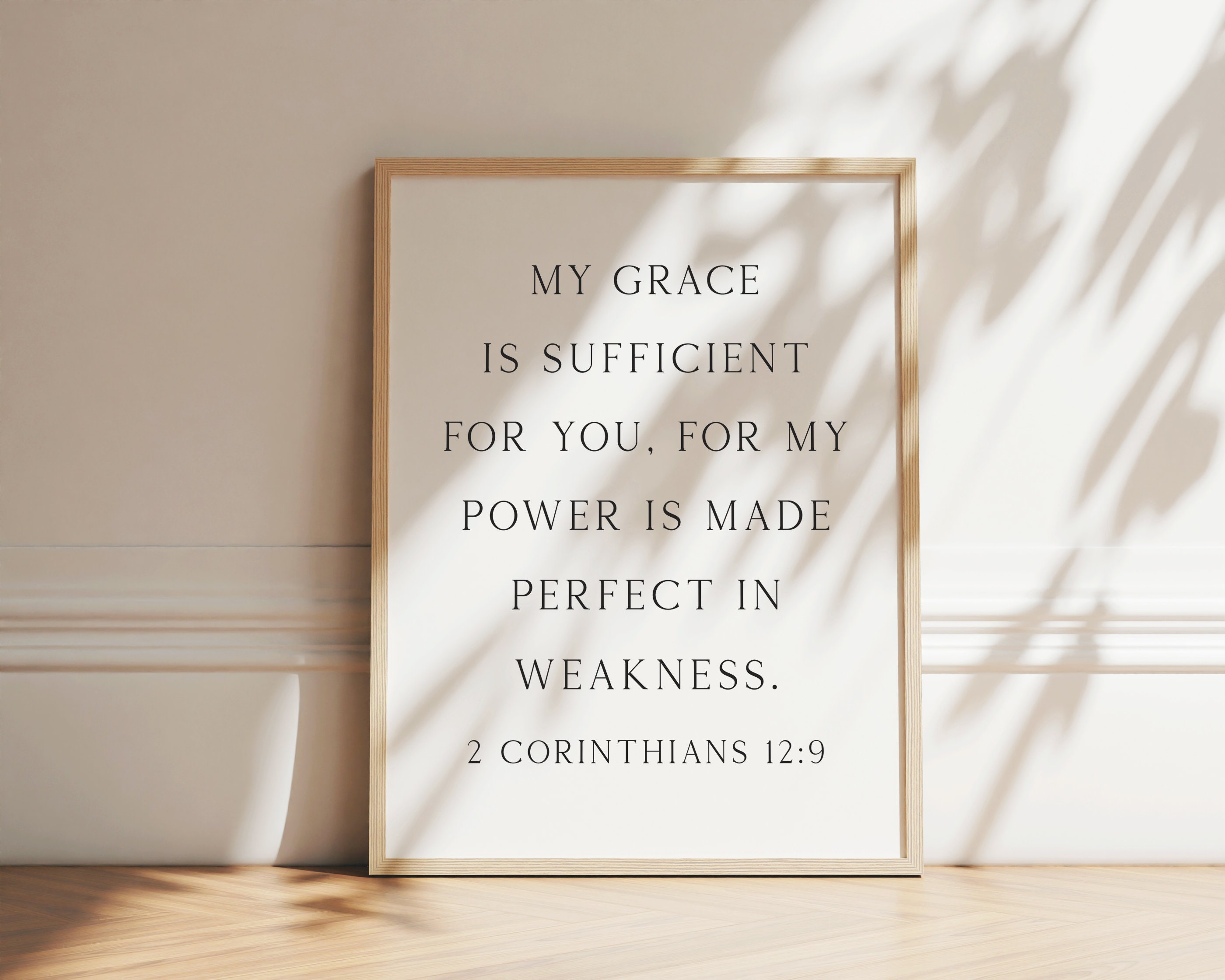 My Grace is Sufficient for You - 2 Cor 12:9, Christian Wall Art, Bible ...