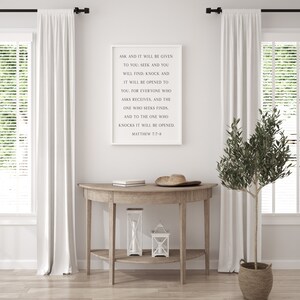 Ask Seek Knock - Matthew 7:7-8, Bible Verse Wall Art, Christian Wall Art, Scripture Art Print, Christian Artworks, Christian Gifts Bild 3