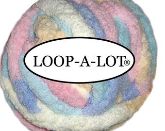 JUMBO Chenille Yarn, NEW COLOR ~ Unicorn Yarn  ~ loop-a-lot ~ free shipping available ~~ Free Shipping Available ~