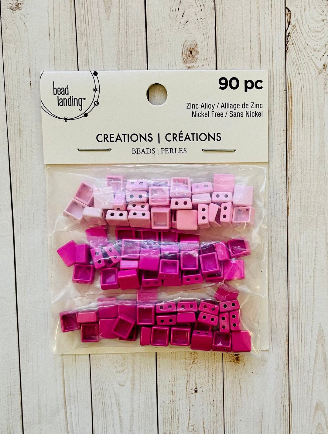 BEAD LANDING CREATIONS Brick Beads Zinc Alloy 90 Piece Etsy