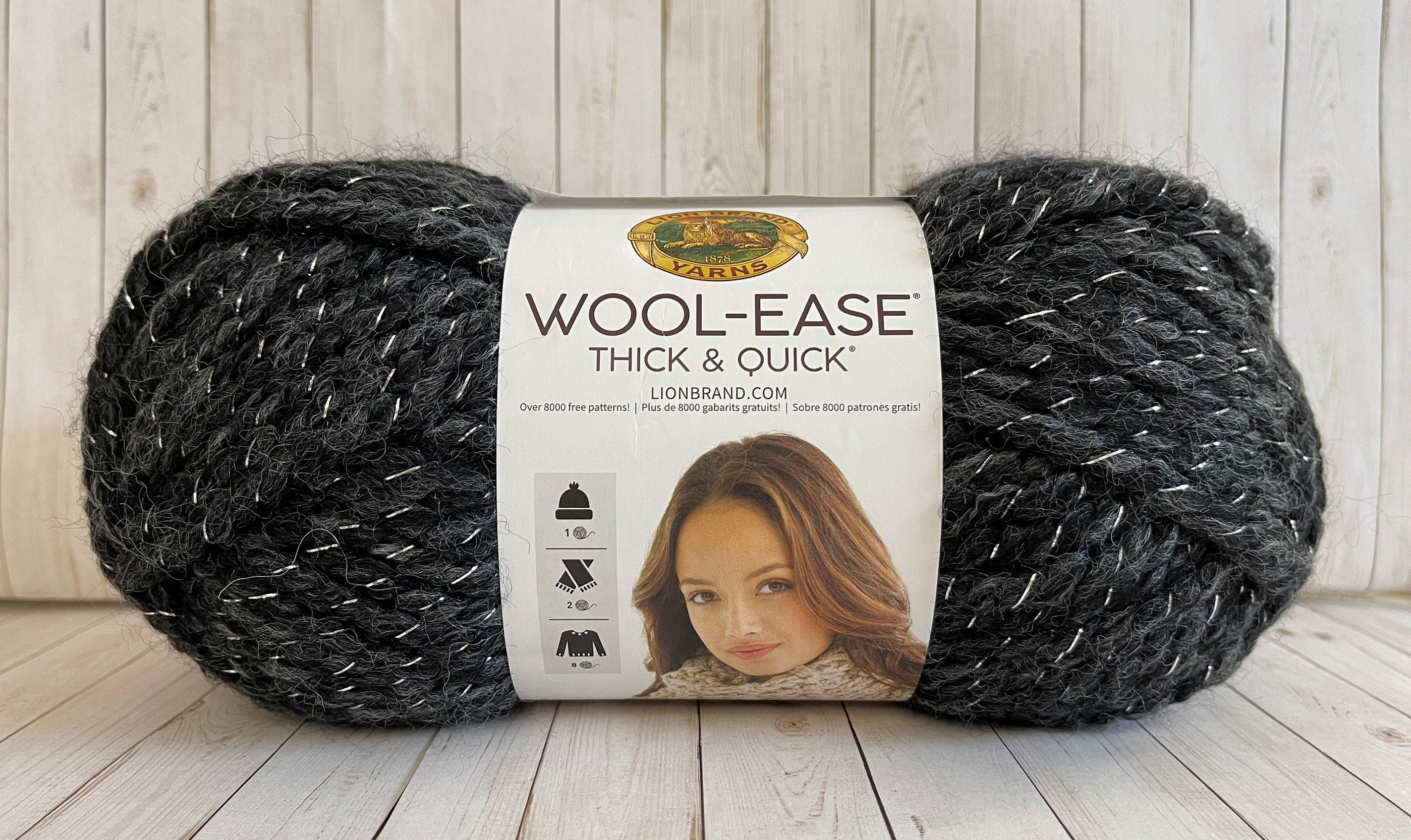 LION BRAND WOOL Ease Thick and Quick Yarn, Constellation 5oz/140g 92yd/84m  Super Bulky 6 