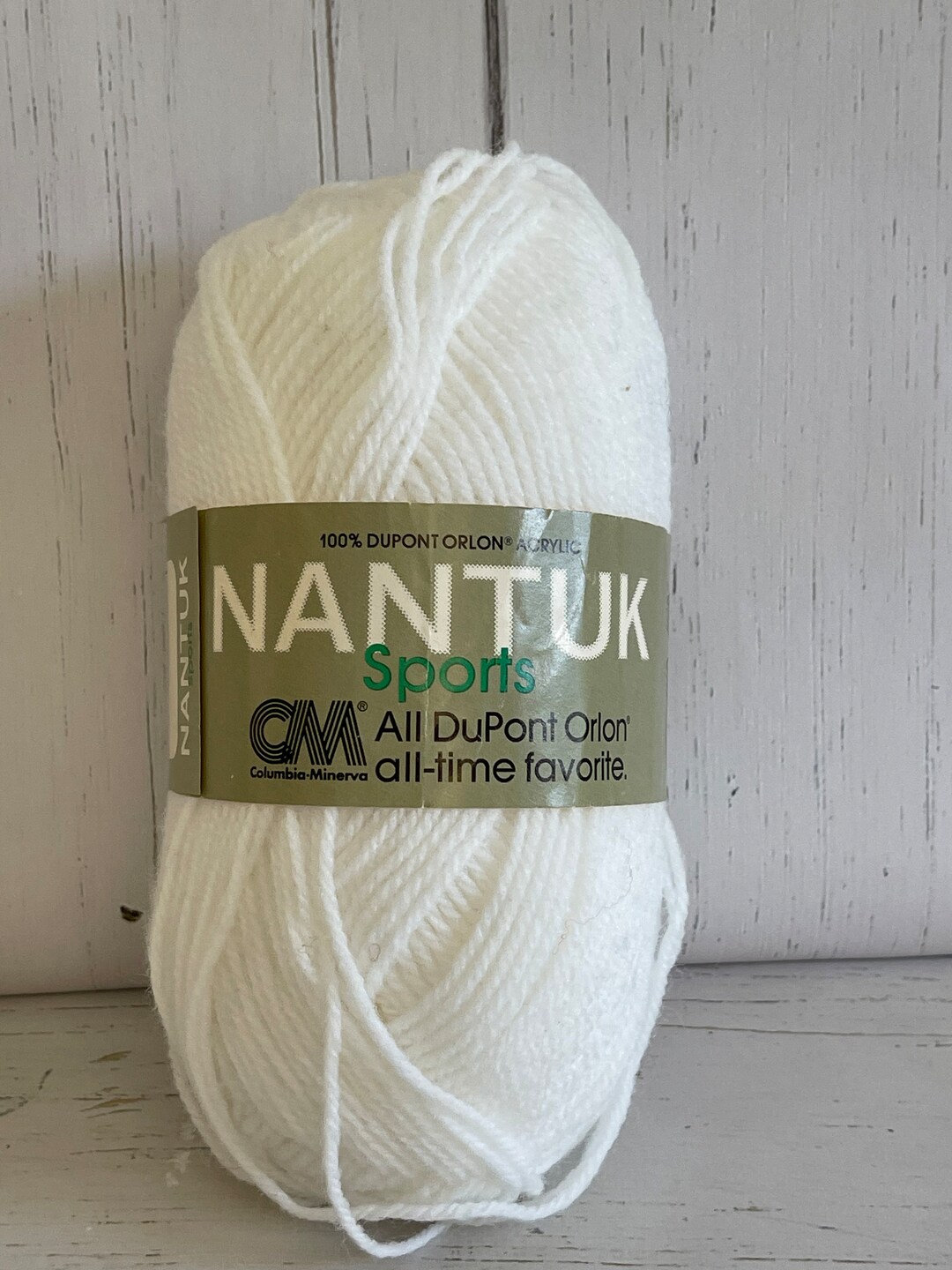 Vintage NANTUK SPORTS YARN White Etsy