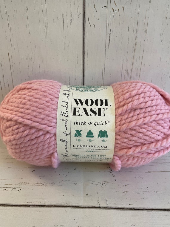 LION BRAND WOOL Ease Thick and Quick Yarn Blossom 6 Oz/170g 106 Yd/97 M  Super Bulky 6 