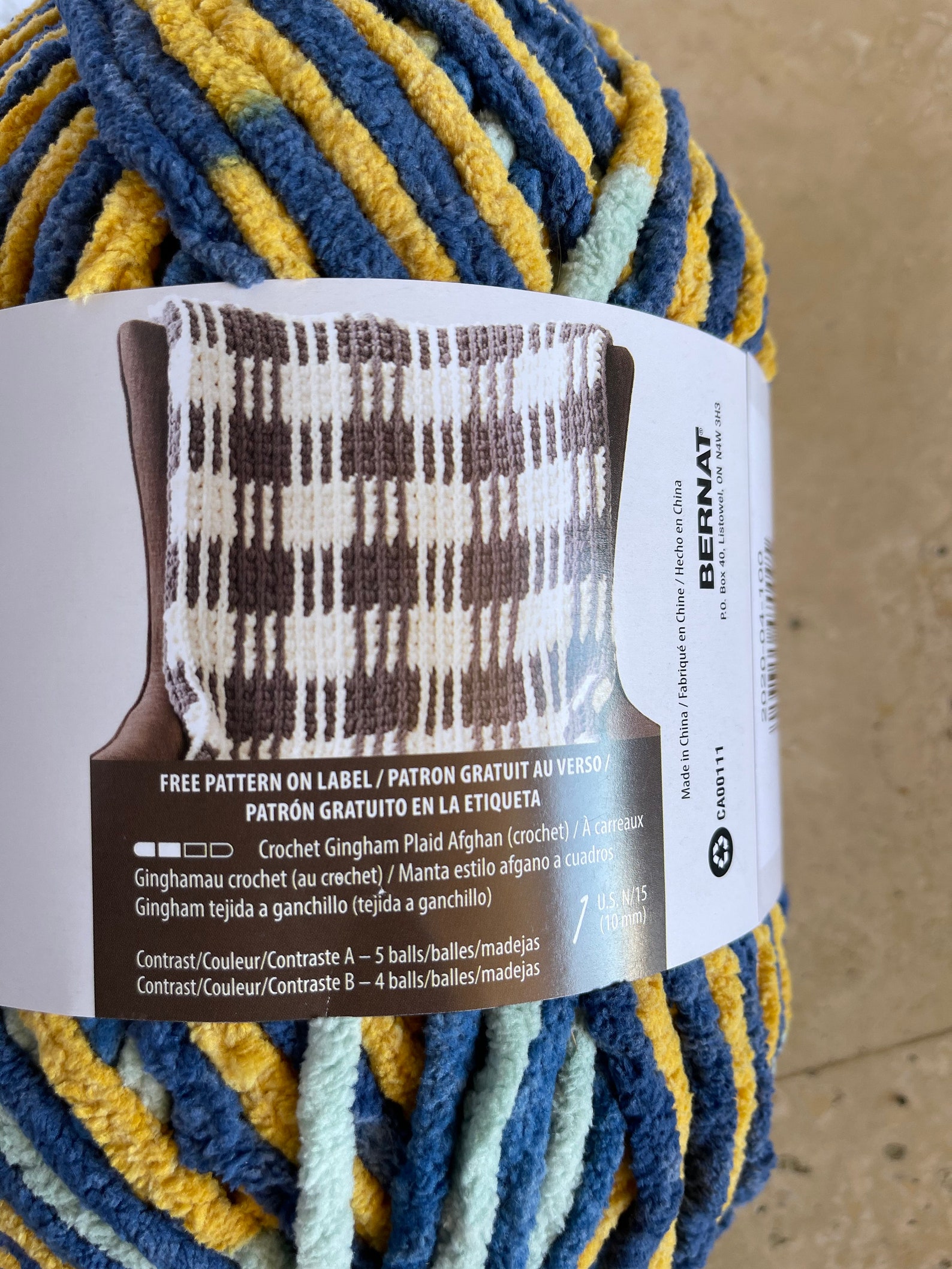 BERNAT BLANKET Yarn Olive Sea 10.5oz/300g 220 yards/201m Etsy