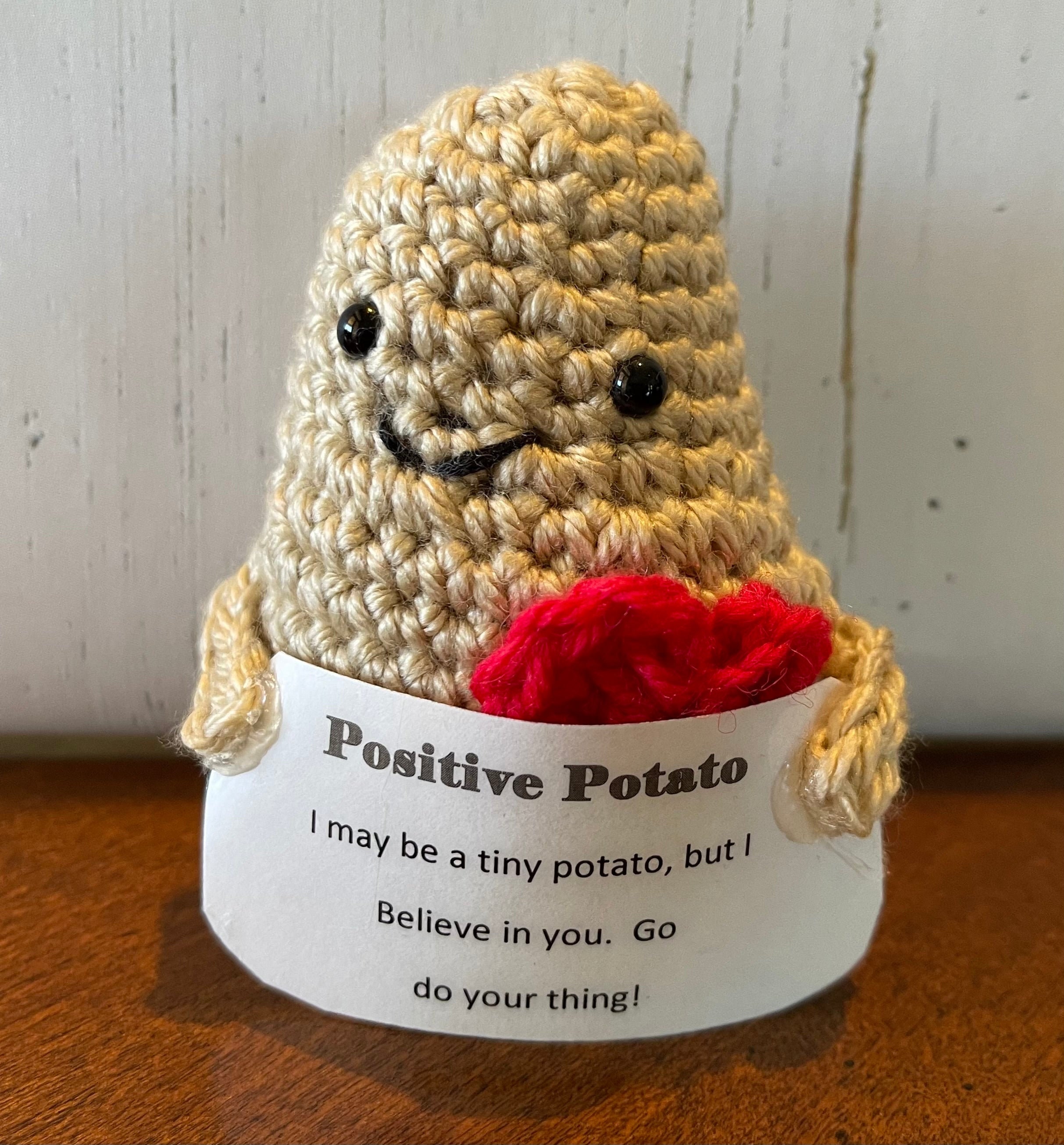 Positive Potato Crochet With Heart 