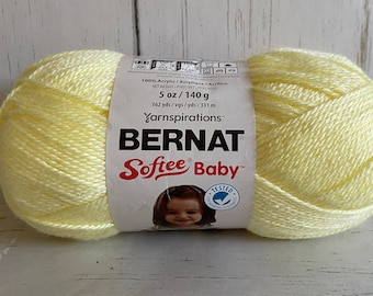 Summer Cotton Bernat Softee Baby Cotton Yarn, 3 DK Weight 4.2oz/254 Yds  Cott/acrylic Blend, Perfect for Wearables, Low & Fast Ship 