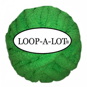 Nitro Green Chenille Yarn: Loop-A-Lot Chunky Polyester, Super Bulky 7~ Free Shipping Available ~