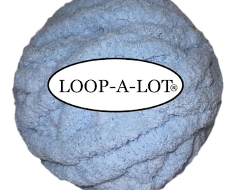 Jumbo Chenille Yarn: Super Bulky, Loop-A-Lot Sky Blue~ Free Shipping Available ~