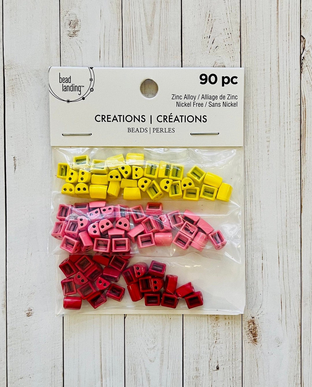 BEAD LANDING CREATIONS Brick Beads Zinc Alloy 90 Piece Sets 