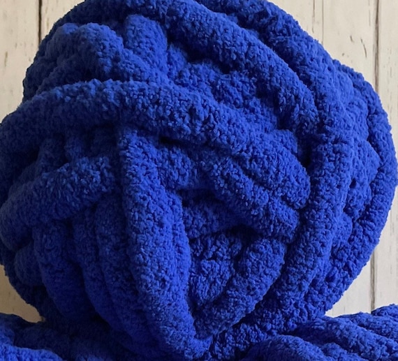 JUMBO Chenille Yarn, NEW COLOR ~ Royal Blue ~ Loop-A-Lot 8oz/226.8g, 2 –  Yarn 2 Blanket