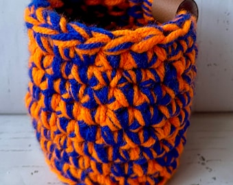 Crochet College Cozy: Custom School Color Drink Holder