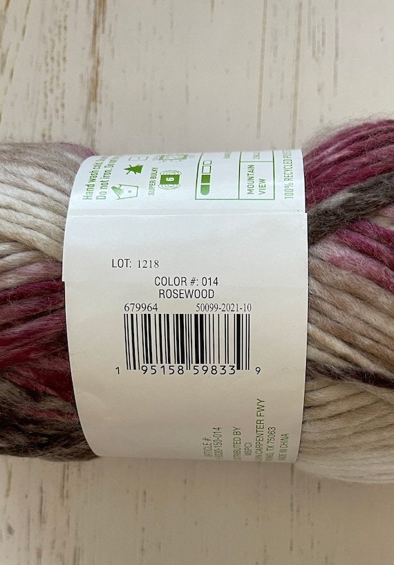 Loops & Threads Eco Cozy Watercolors Colorful Yarn- Violet Blooms 145yds 1  Skein