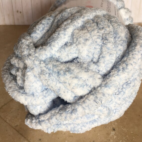 CHENILLE CHUNKY YARN Bulk Rates heather Blue 8oz 226.8g 28y Polyester Super Bulky 7 Etsy Canada
