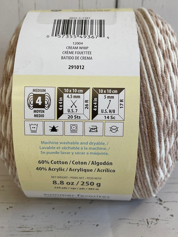 CARON COTTON CAKES Yarn ~ 8.8 oz. / 250g / 530 yds each!! Choice of Colors