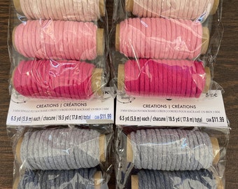 Macrame Cord ~ 78 Yards ~ Tri-Colored Packs LOT