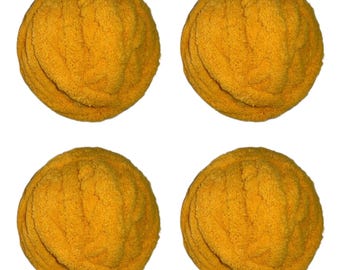Chunky Chenille Yarn – 4-Pack, Sunflower Yellow Gold, Jumbo Bulky Yarn~ Free Shipping Available ~
