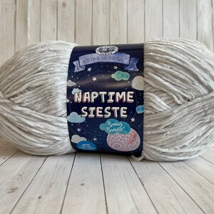 NAPTIME SIESTE ~ Pale Grey ~ Lion Brand Yarn~ Free Shipping Available ~