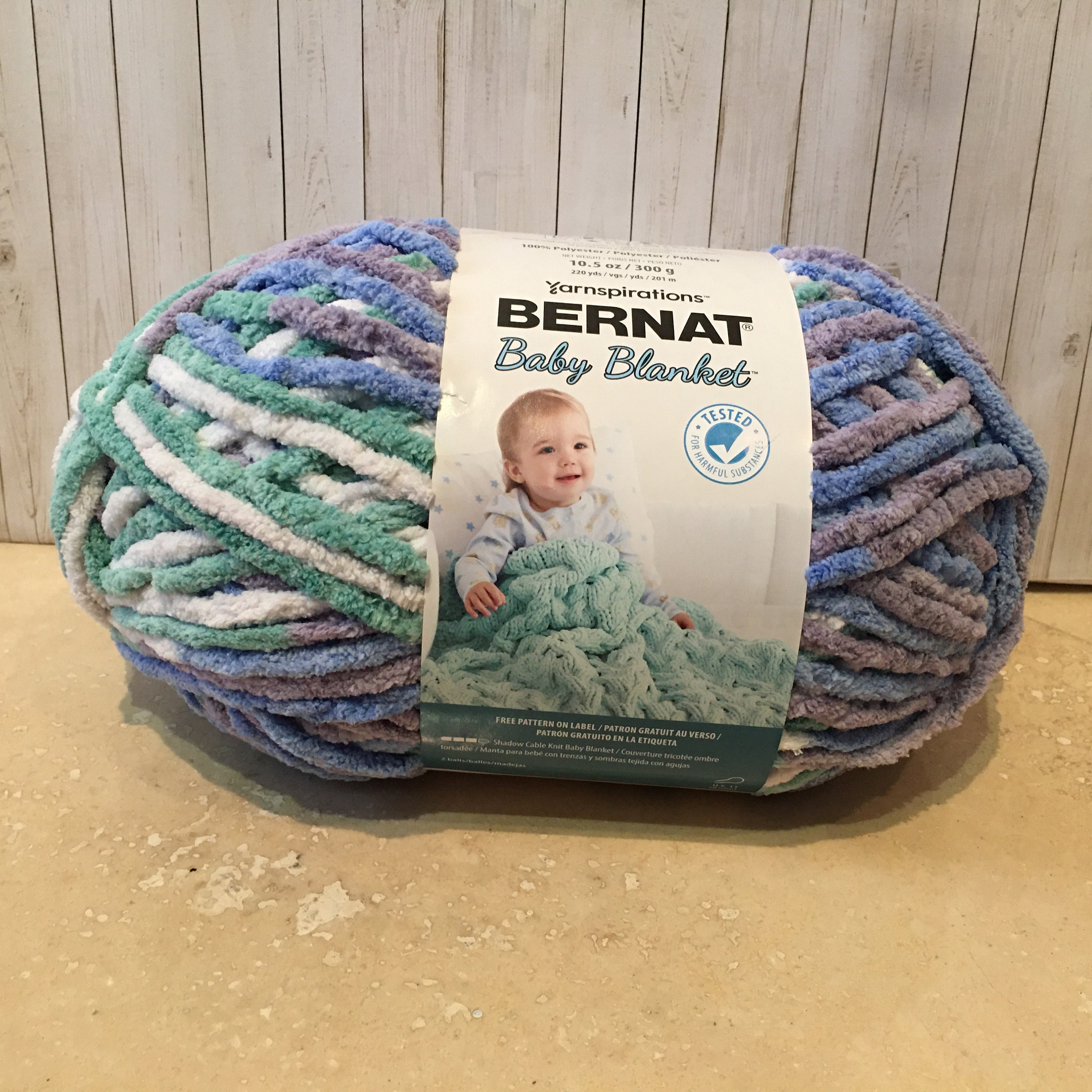 Bernat Blanket Shadow Purple Yarn - 2 Pack of 300g/10.5oz - Polyester - 6 Super Bulky - 220 Yards - Knitting/Crochet