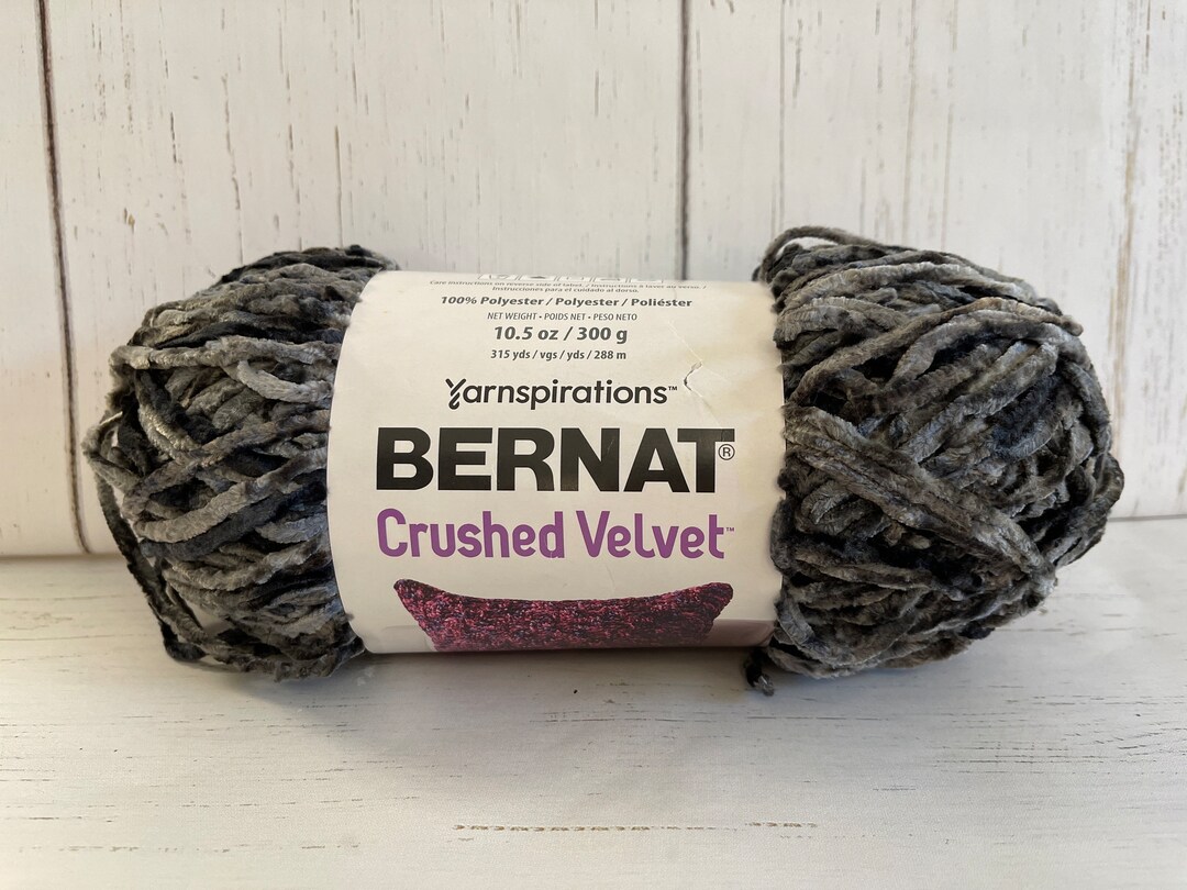 Bernat crushed velvet deep gray best sale