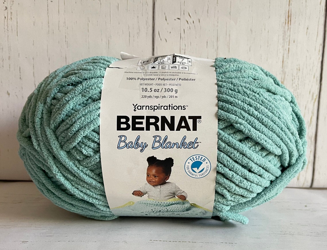 MISTY JUNGLE GREEN Bernat Baby Blanket Yarn 10.5oz/300g Etsy