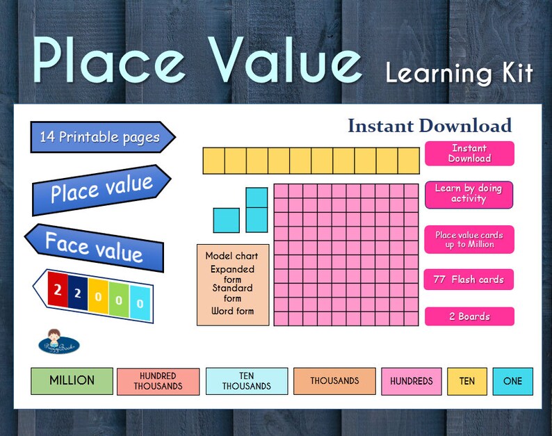 place-value-flash-cards-number-value-for-kindergarten-etsy