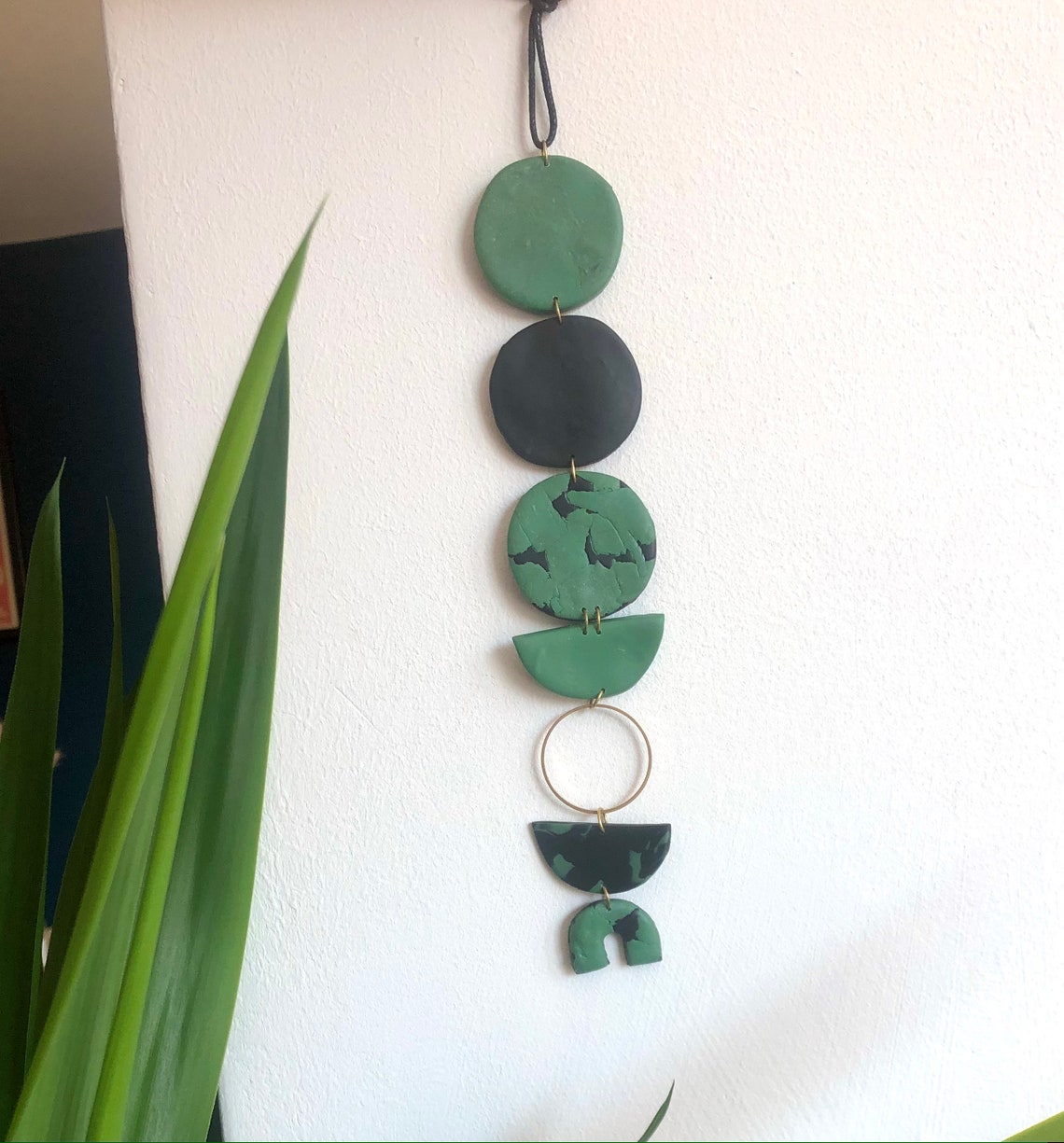 Handmade wall hanging. Clay wall hanging. Statement wall Etsy