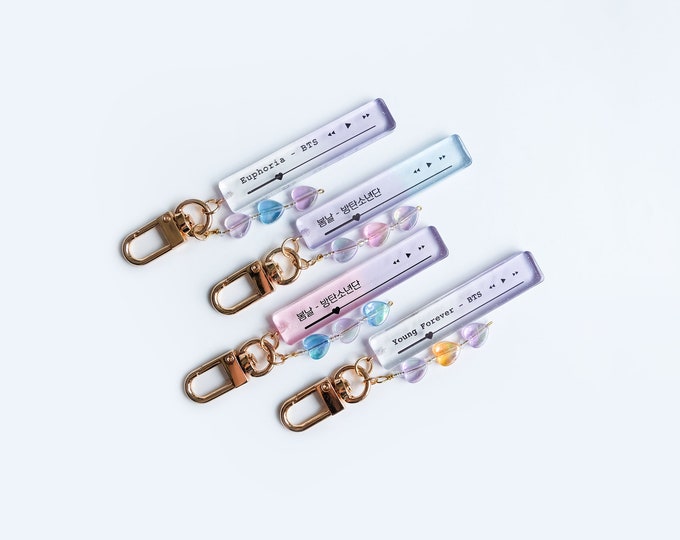 KPOP BTS Music Player Keychains Customizable