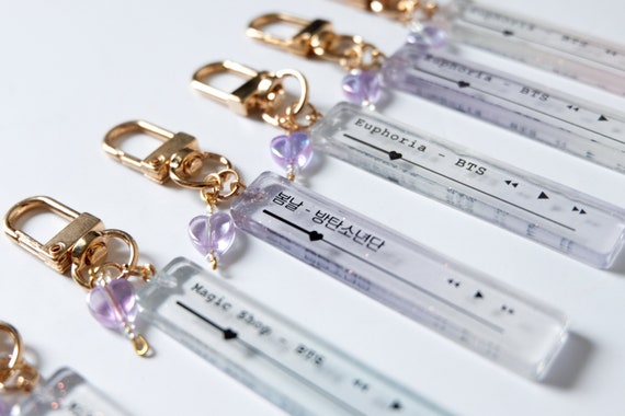 KPOP BTS Music Player Keychains Customizable