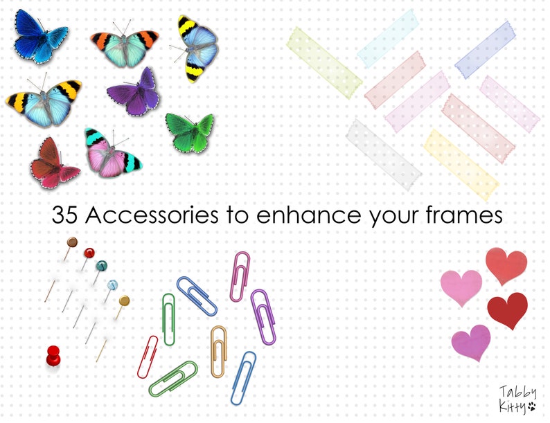 TORN PAPER FRAME Digital Stickers Photo Frame Stickers Etsy UK