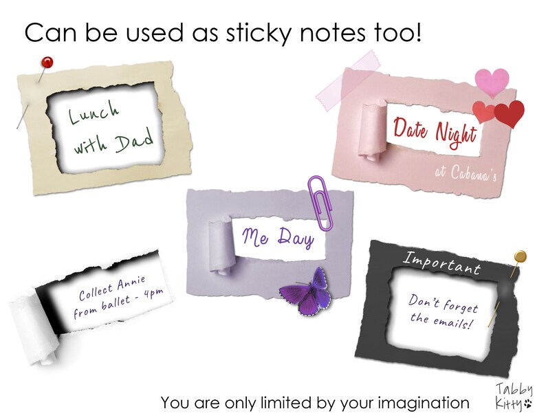 TORN PAPER FRAME Digital Stickers Photo Frame Stickers Etsy UK