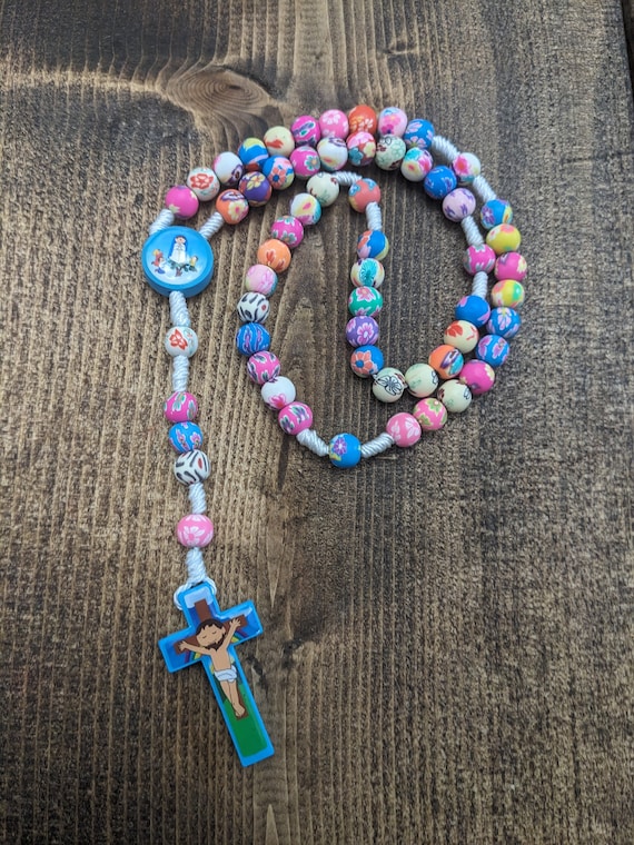 Chapelet Catholique En Silicone Coloré - Pour Enfants, Cadeau Communion, Confirmation - 7